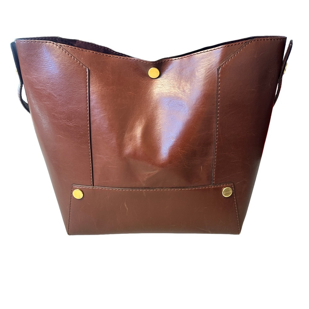 Stella McCartney Brown Popper Bucket Bag - Picture 2 of 5